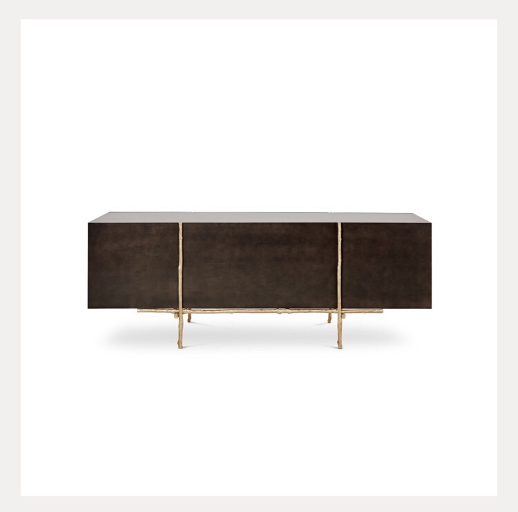 Sideboard Bosque from Ginger & Jagger, black stained wood and brass 